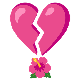 broken heart and hibiscus