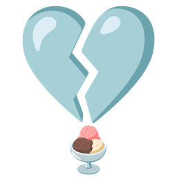 broken heart and ice cream