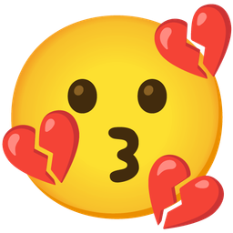Broken heart and Kissing face