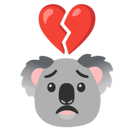 broken heart and koala