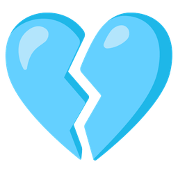 broken heart and light blue heart