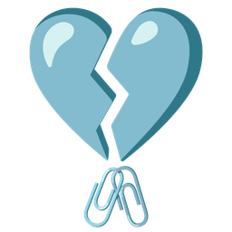broken heart and linked paperclips
