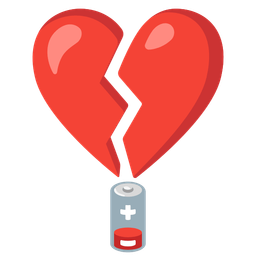broken heart and low battery