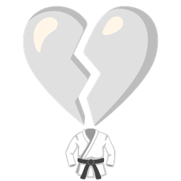 broken heart and martial arts uniform