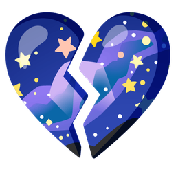 broken heart and milky way