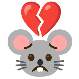 Broken heart and Mouse face