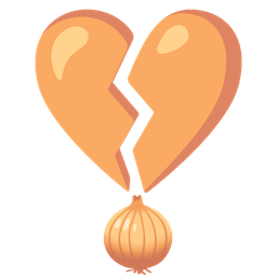 broken heart and onion