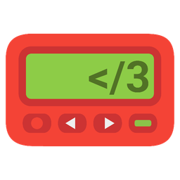 broken heart and pager