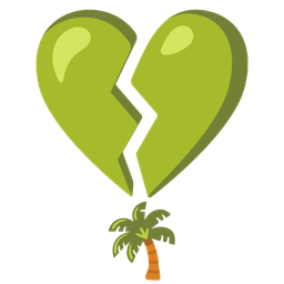 broken heart and palm tree