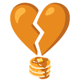 broken heart and pancakes