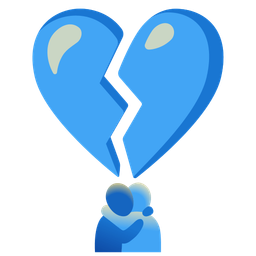 broken heart and people hugging