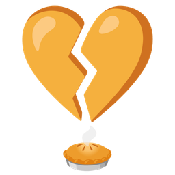 broken heart and pie