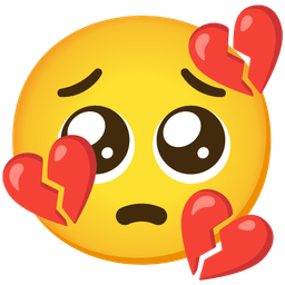broken heart and pleading face