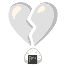 Broken heart and Rice ball
