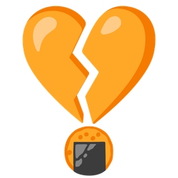 broken heart and rice cracker