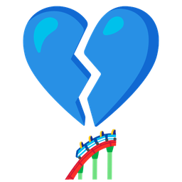 broken heart and roller coaster