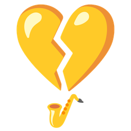 broken heart and saxophone