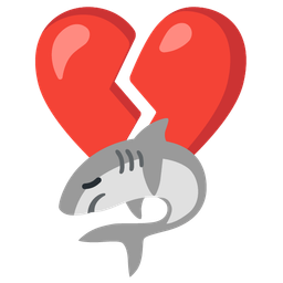 broken heart and shark