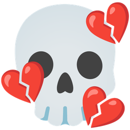 broken heart and skull