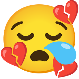 broken heart and sleepy face