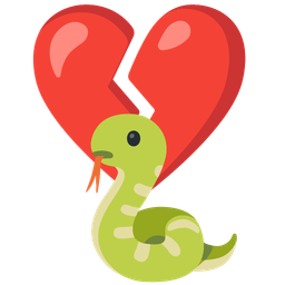 broken heart and snake