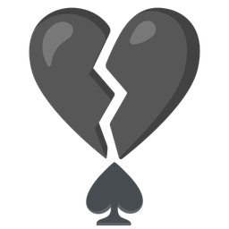 broken heart and spade suit