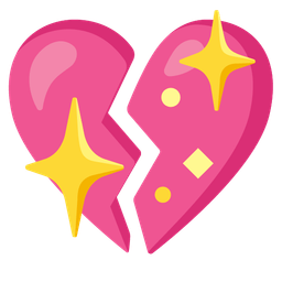 broken heart and sparkling heart