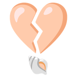broken heart and spiral shell
