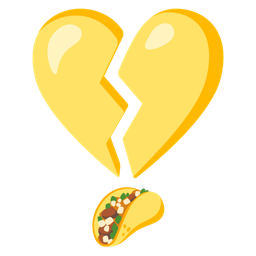broken heart and taco