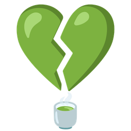 broken heart and teacup without handle