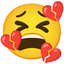 broken heart and tired face