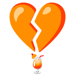 Broken heart and Tropical drink