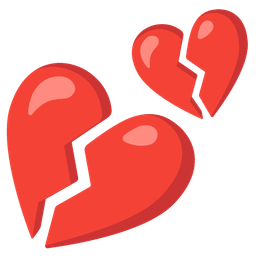 broken heart and two hearts