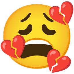 broken heart and weary face