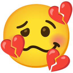 broken heart and woozy face