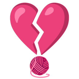 broken heart and yarn