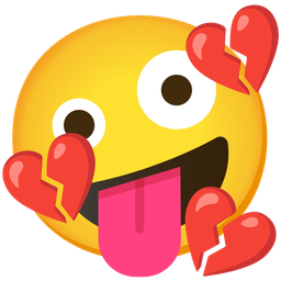 Broken heart and Zany face