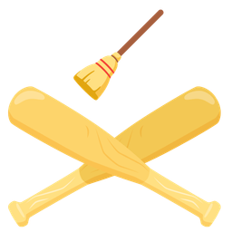 broom and baseball