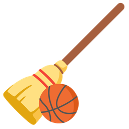 broom and basketball