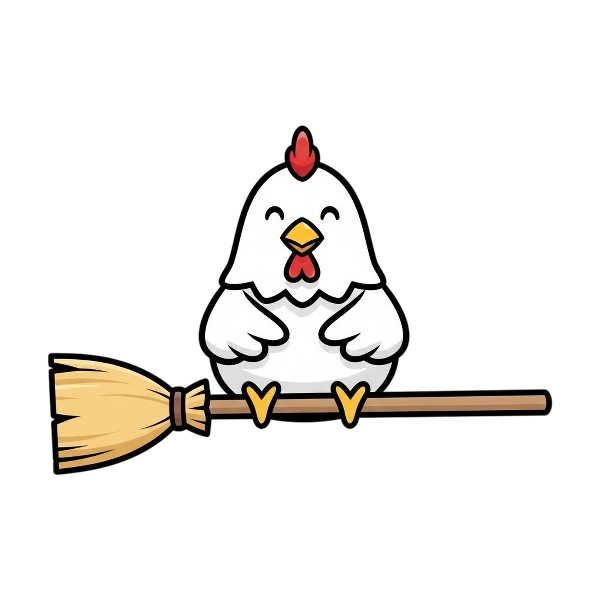Broom and Chicken