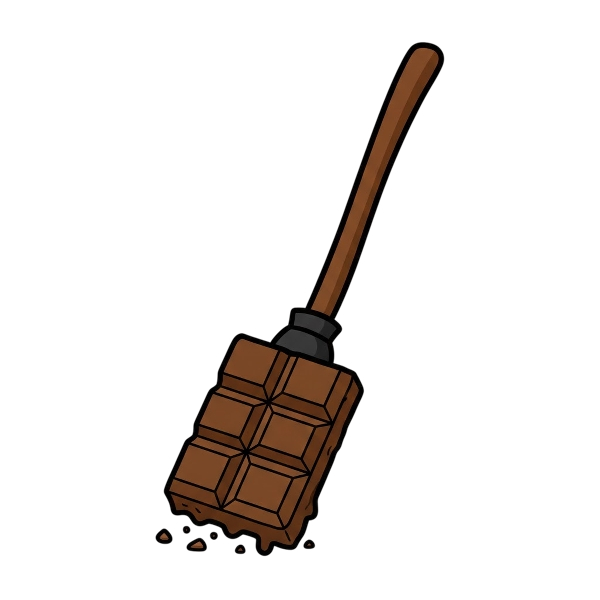 Broom and Chocolate bar