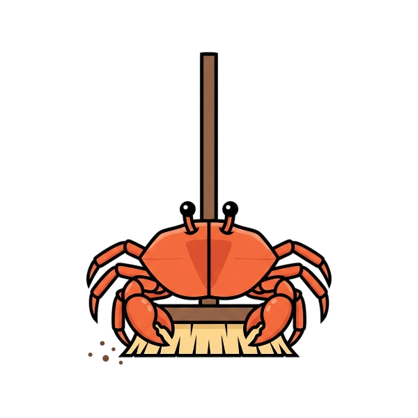 Broom and Crab
