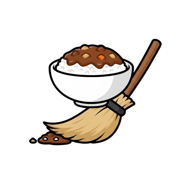 Broom and Curry rice