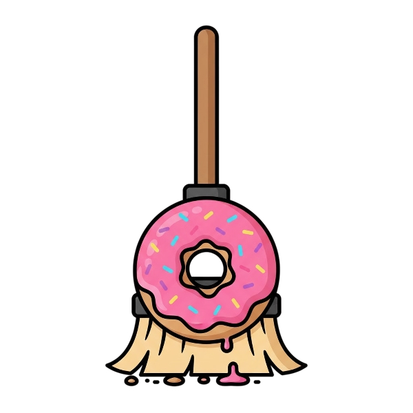 Broom and Doughnut