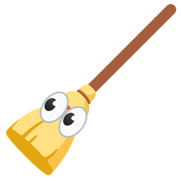 broom and eyes