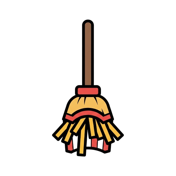 Broom and French fries
