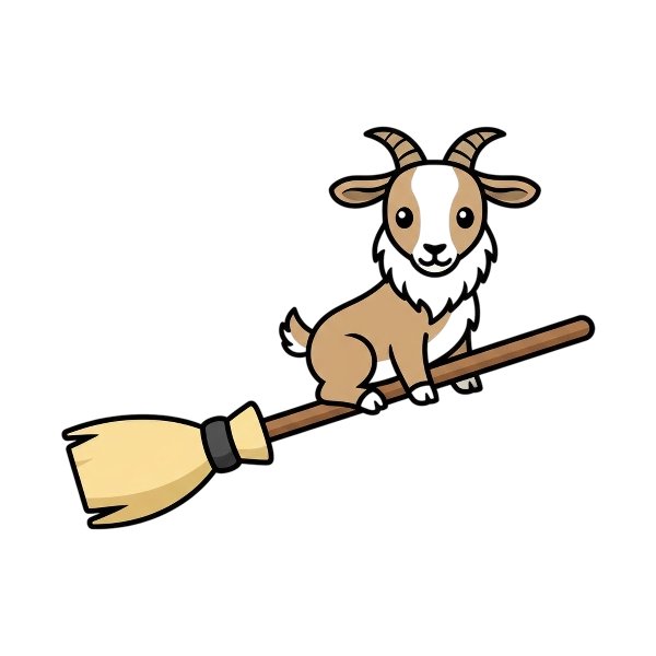Broom and Goat