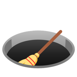 broom and hole