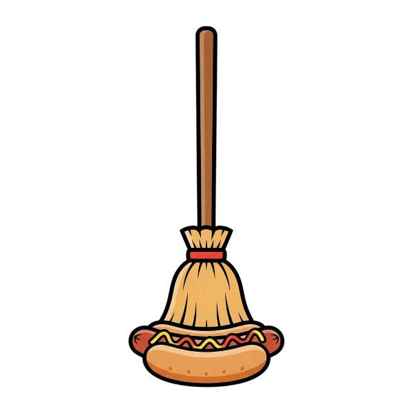 Broom and Hot dog