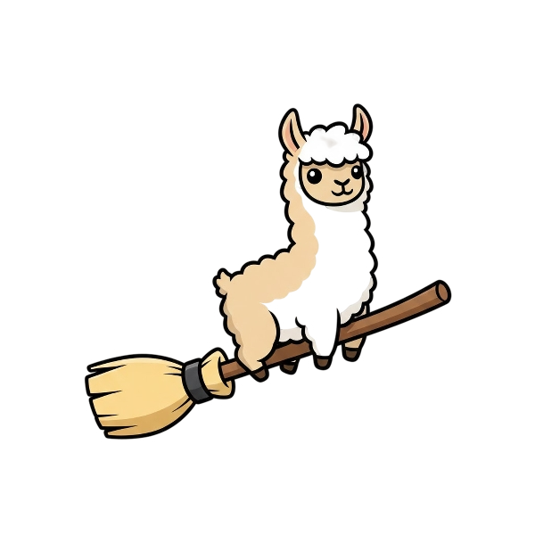 Broom and Llama